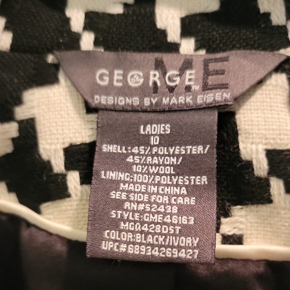 George Black and White Houndstooth Blazer - Picture 2 of 3